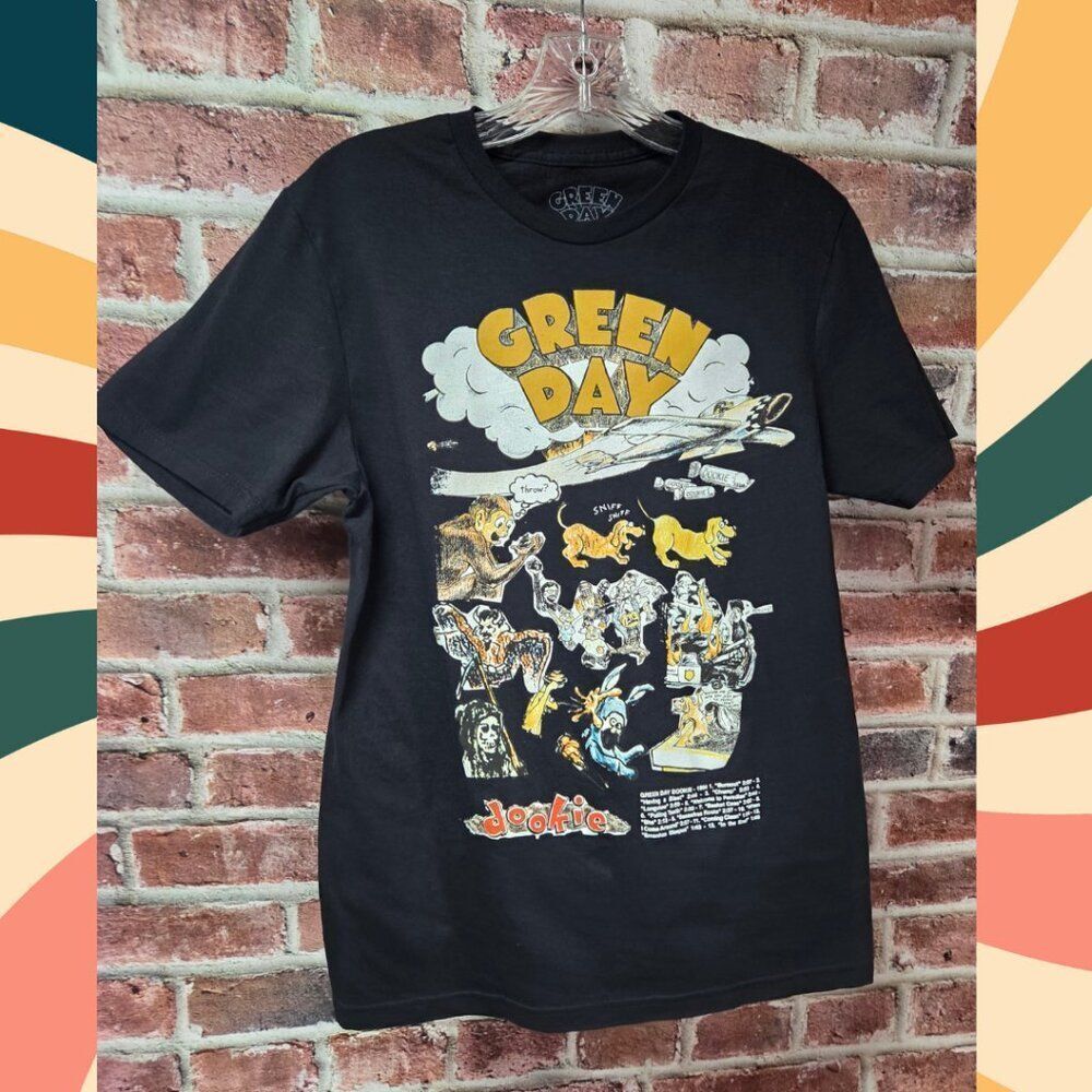 Green Day Dookie Madness Reprint T-Shirt |‎ Unisex Medium | Black Band Tee